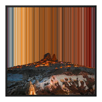 Inramad canvastavla, 30×30", svart ram