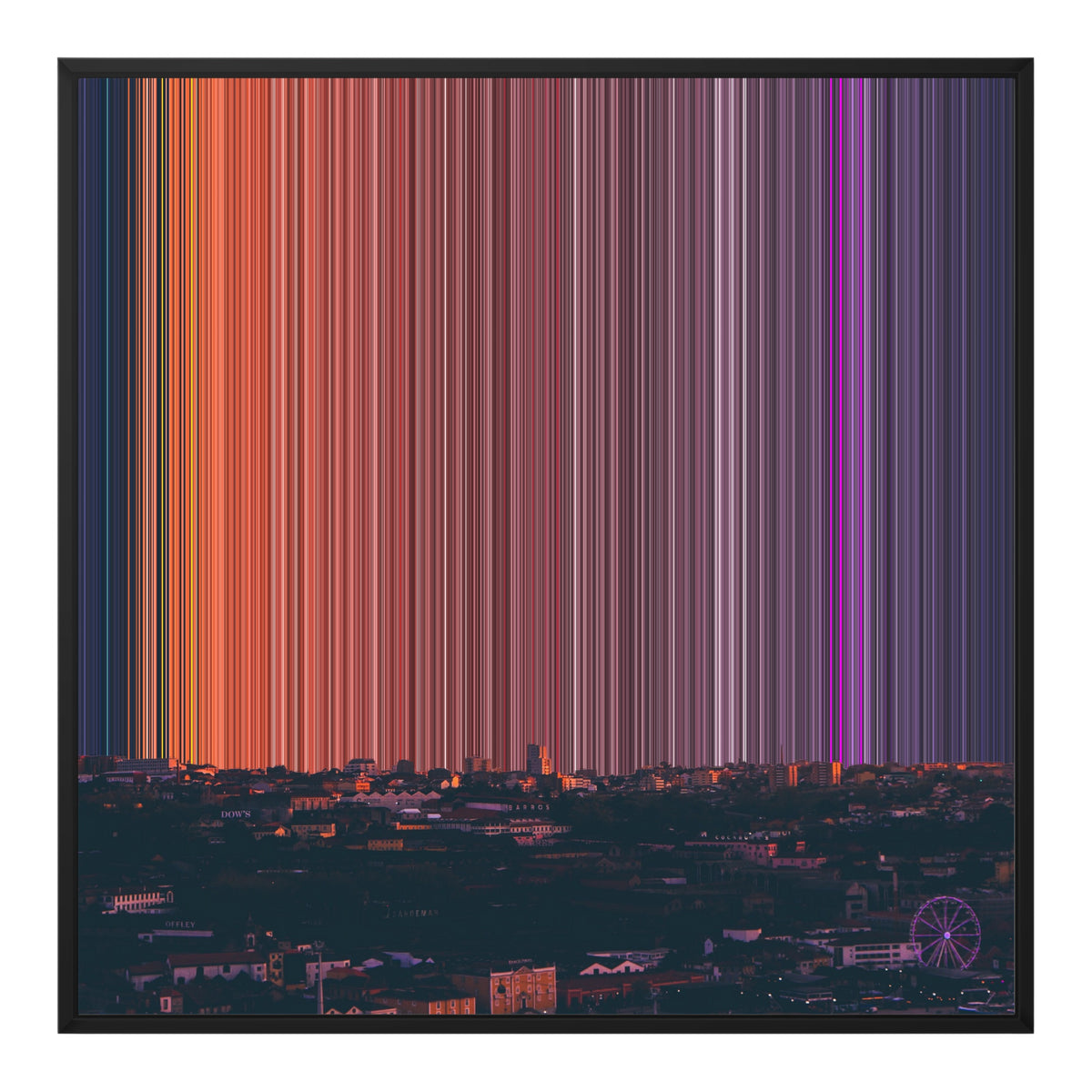 30×30" Framed Canvas - Black Frame variant