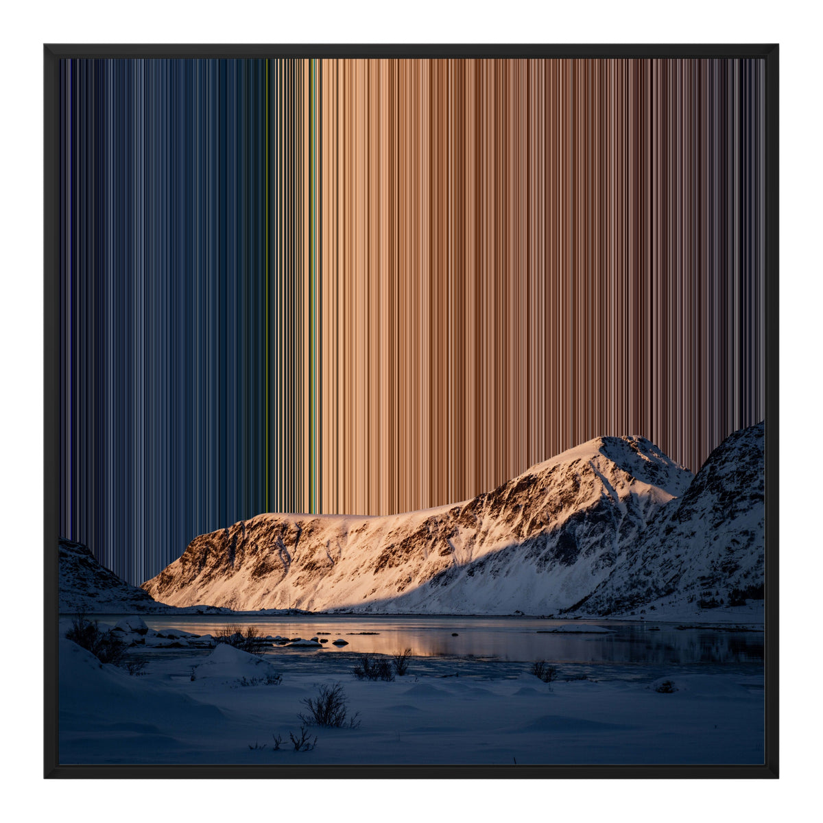 Ingelijst canvas, 30×30", zwarte lijst