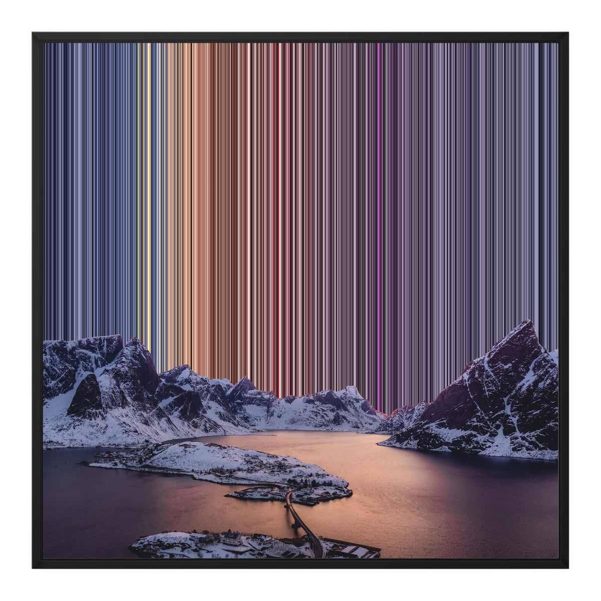 Lienzo con marco clásico, 30×30", marco negro