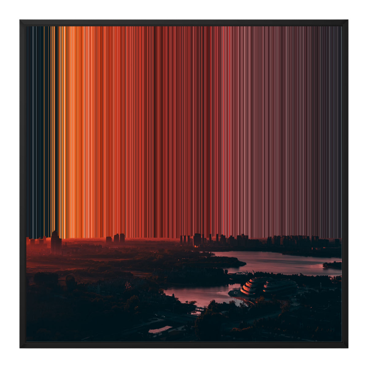 30×30" Framed Canvas - Black Frame variant
