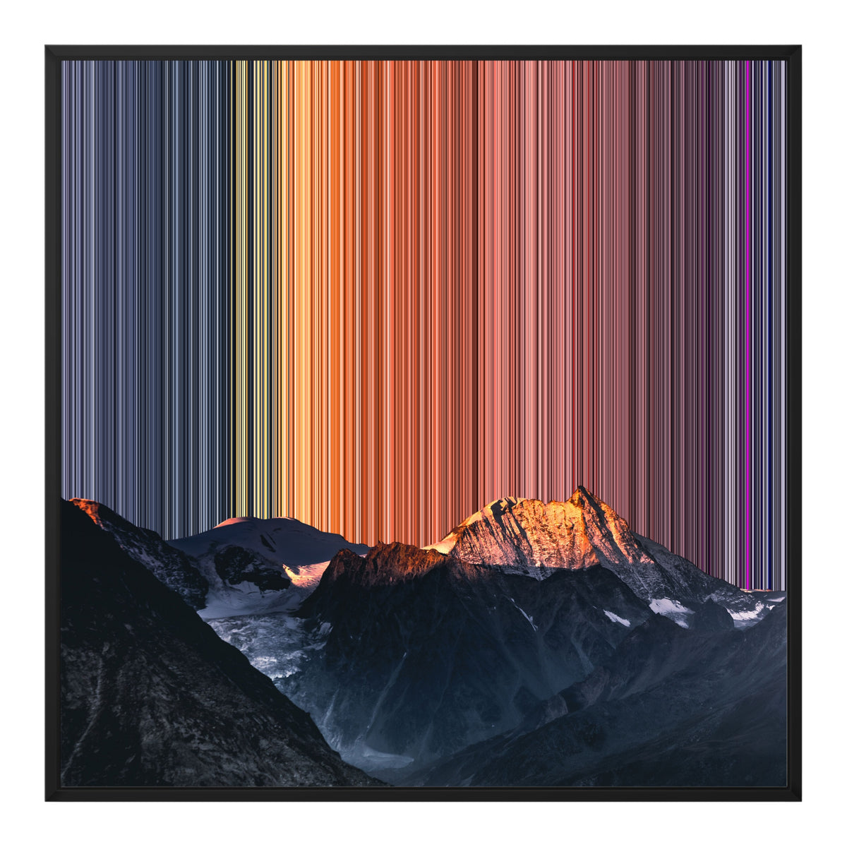 Lienzo con marco clásico, 30×30", marco negro