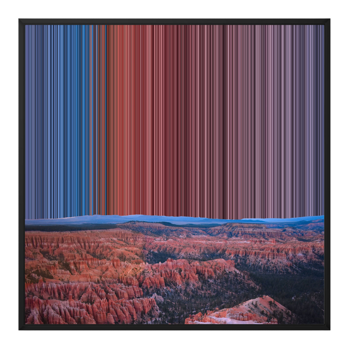 Lærred i klassisk ramme, 30×30", sort ramme