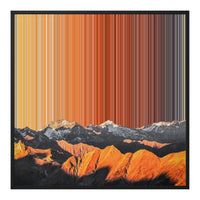 Toile encadrée, format 30×30", cadre noir