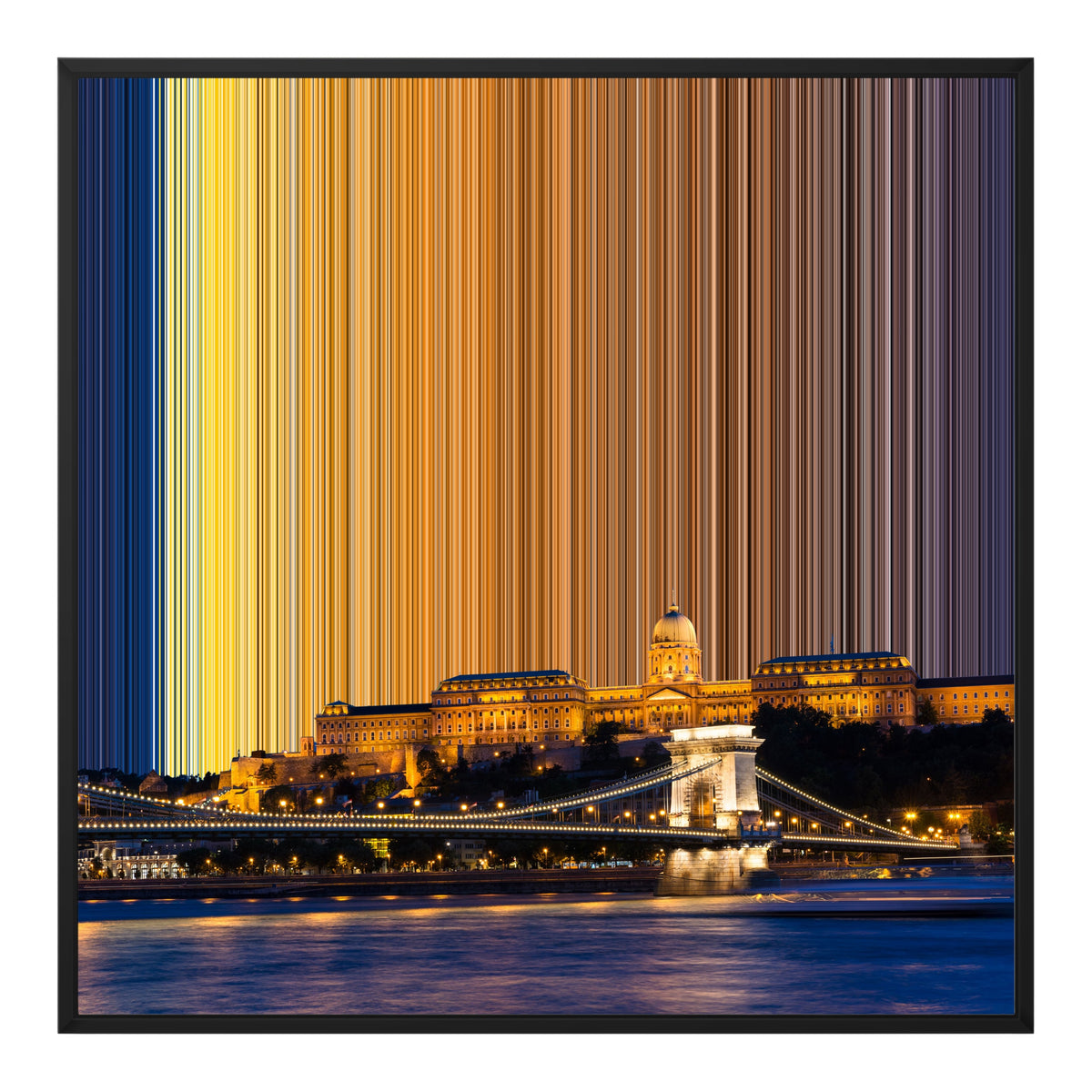 Lienzo con marco clásico, 30×30", marco negro
