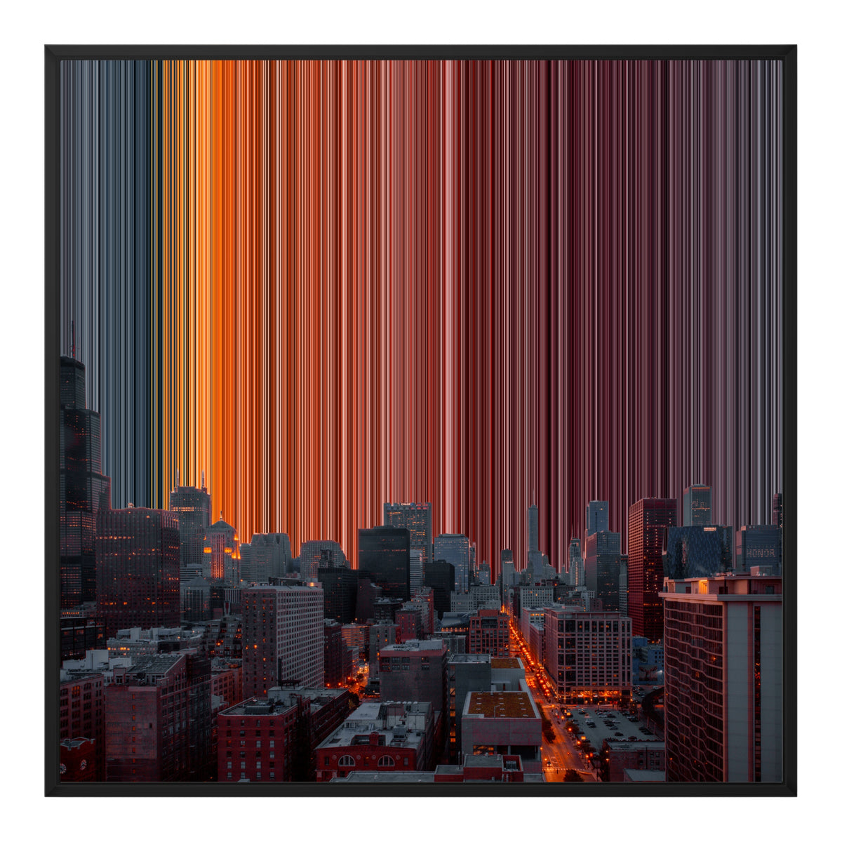 30×30" Framed Canvas - Black Frame variant