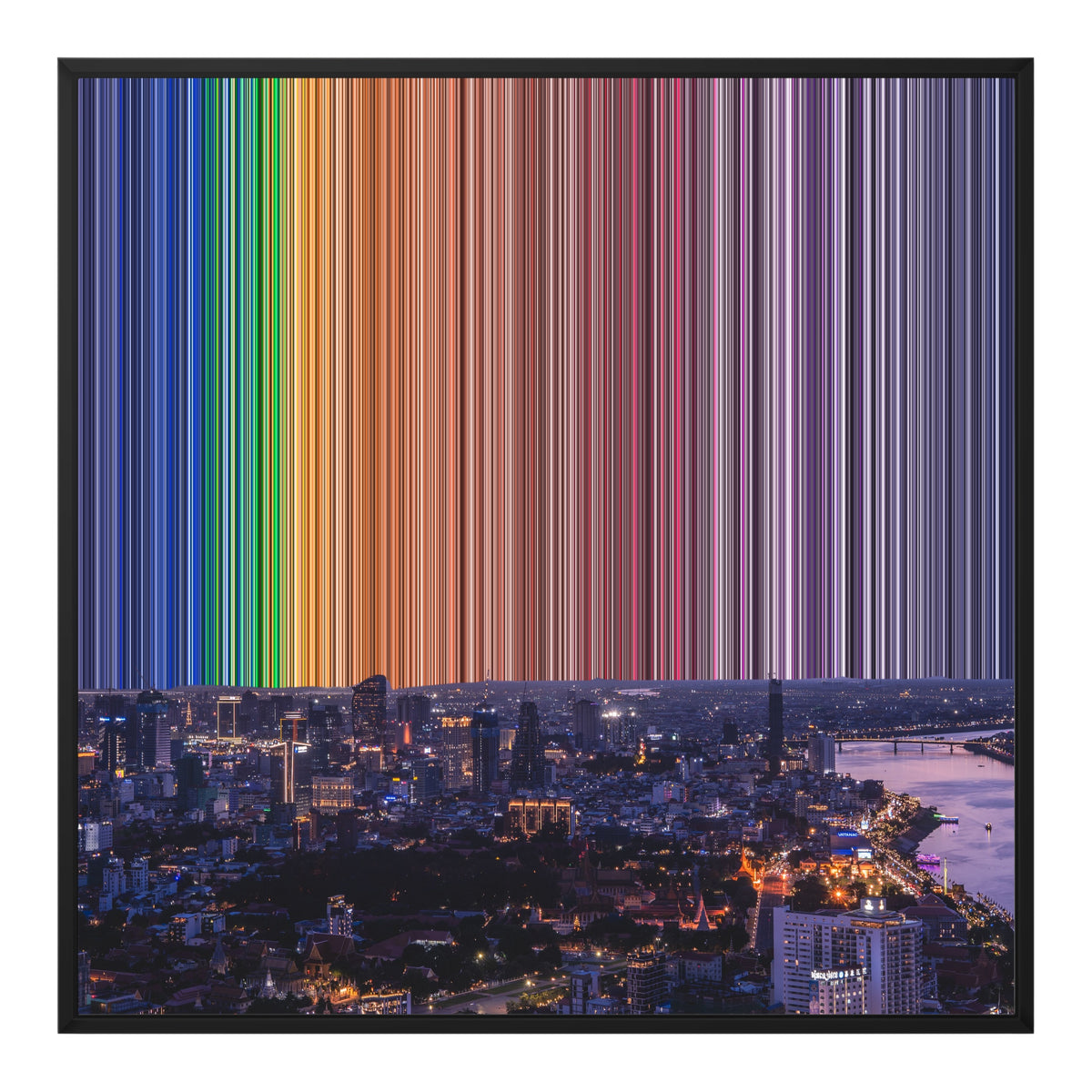 30×30" Framed Canvas - Black Frame variant