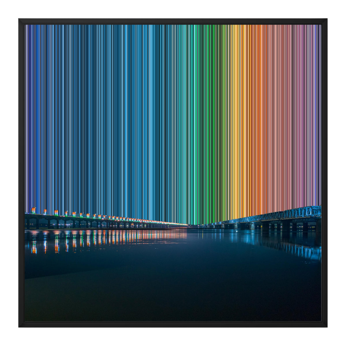 Lienzo con marco clásico, 30×30", marco negro