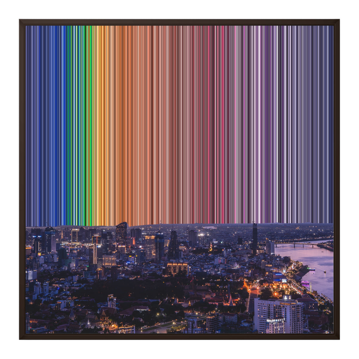 30×30" Framed Canvas - Brown Frame variant