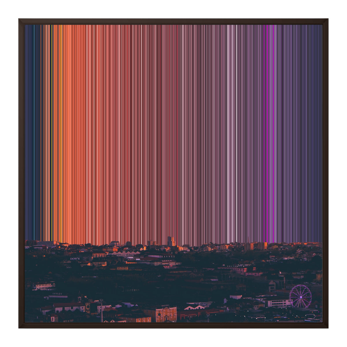 30×30" Framed Canvas - Brown Frame variant