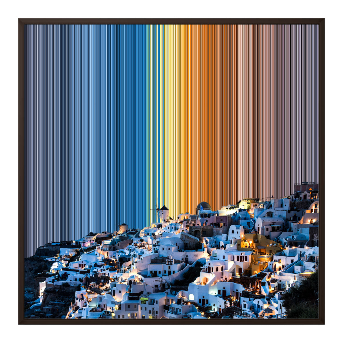 Lienzo con marco clásico, 30×30", marco marrón
