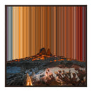 Inramad canvastavla, 30×30", brun ram