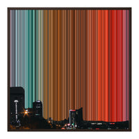 30×30" Framed Canvas - Brown Frame variant