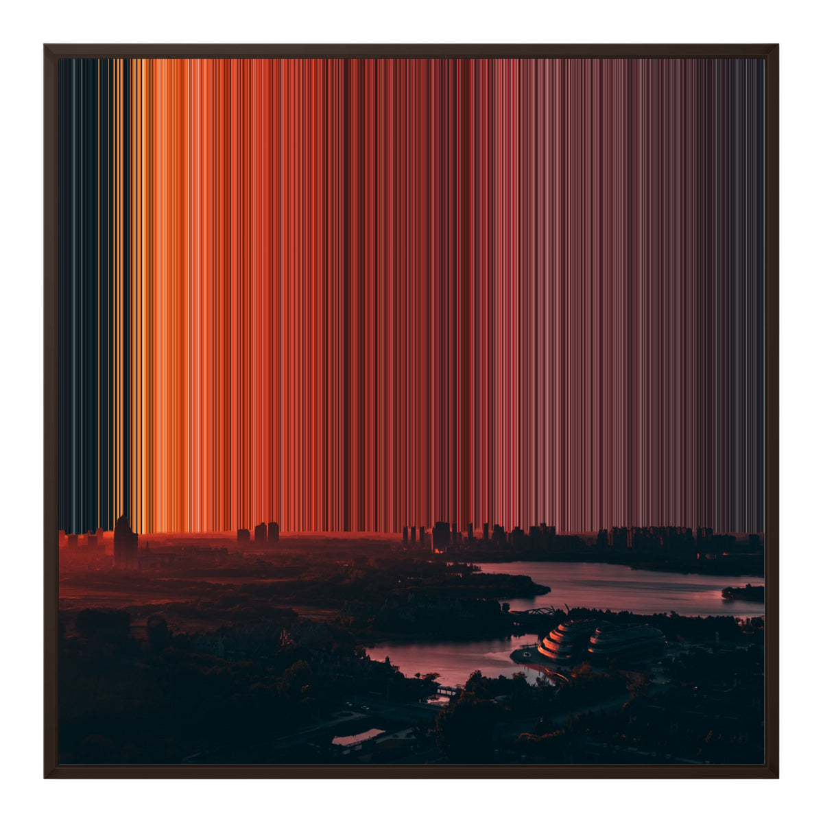 30×30" Framed Canvas - Brown Frame variant