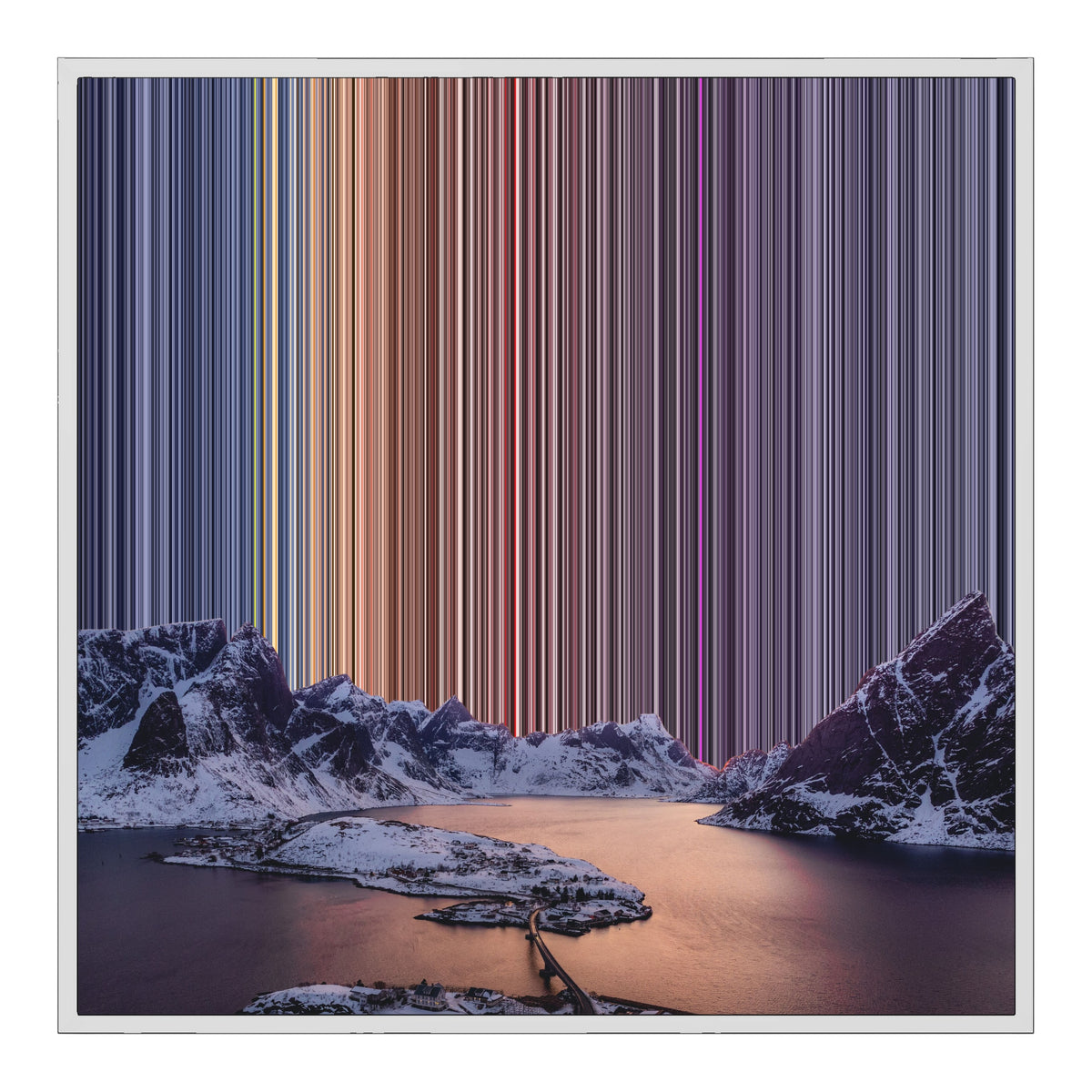 Lienzo con marco clásico, 30×30", marco blanco