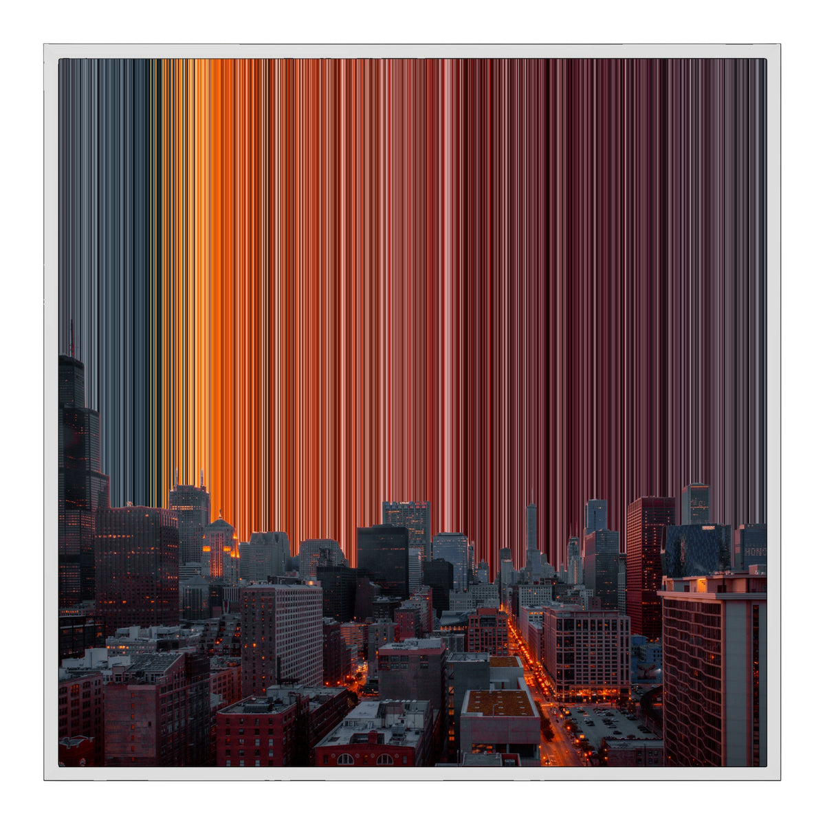 30×30" Framed Canvas - White Frame variant