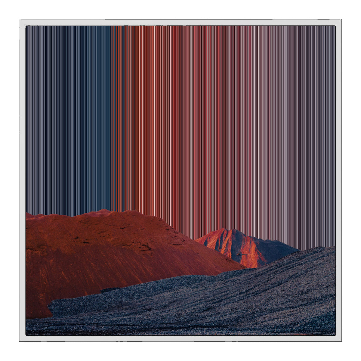 Toile encadrée, format 30×30", cadre blanc