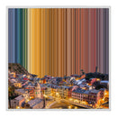 Gerahmtes Leinwandbild im Format 30×30", weißer Rahmen