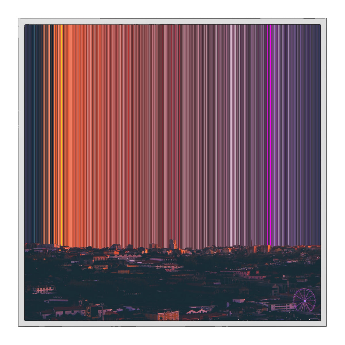 30×30" Framed Canvas - White Frame variant