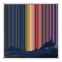 Lærred i klassisk ramme, 30×30", hvid ramme