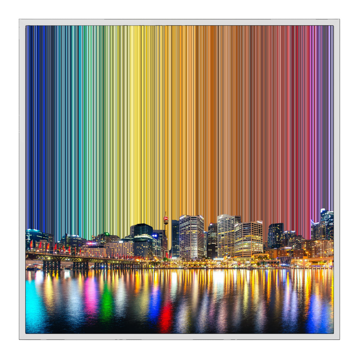 Lienzo con marco clásico, 30×30", marco blanco