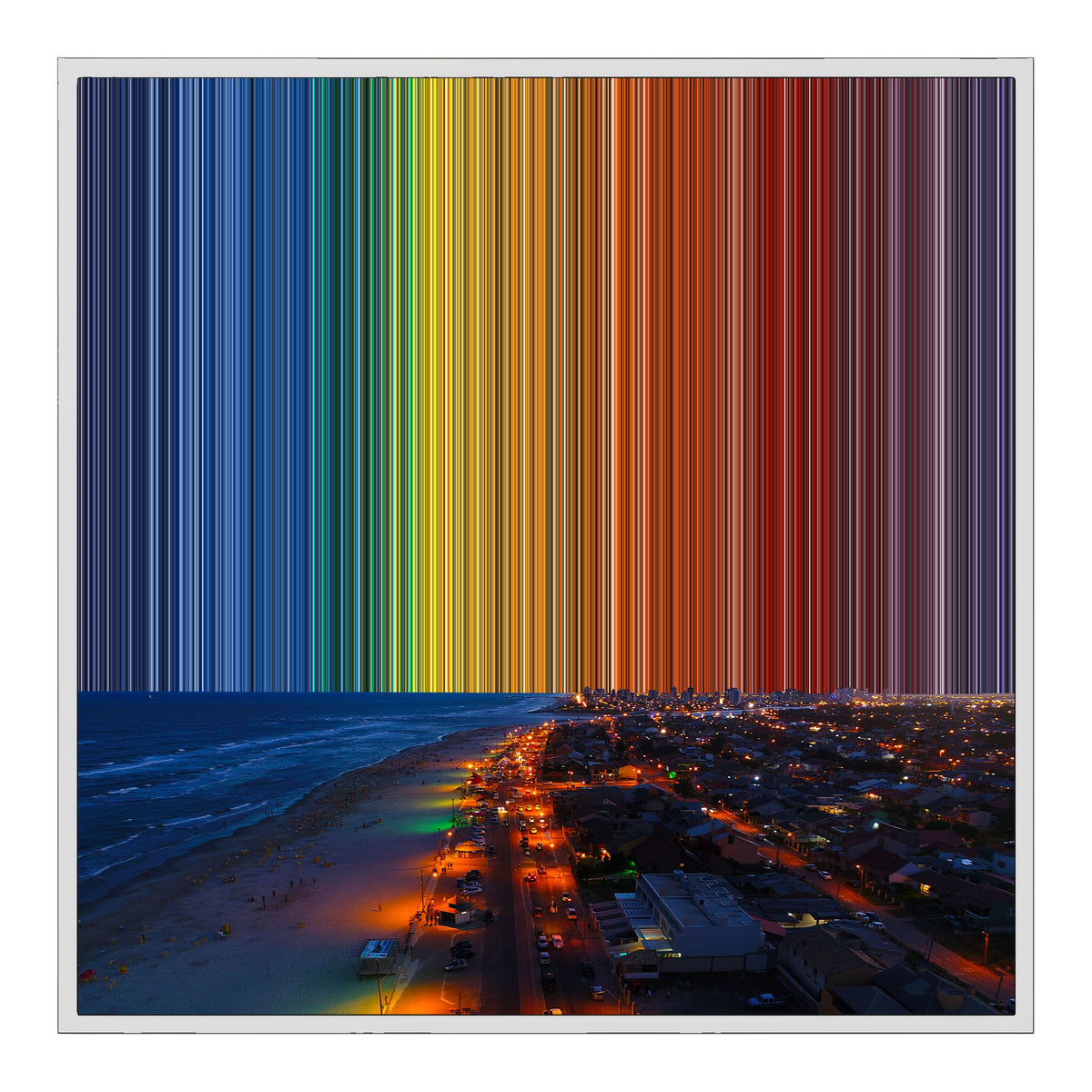 Lienzo con marco clásico, 30×30", marco blanco
