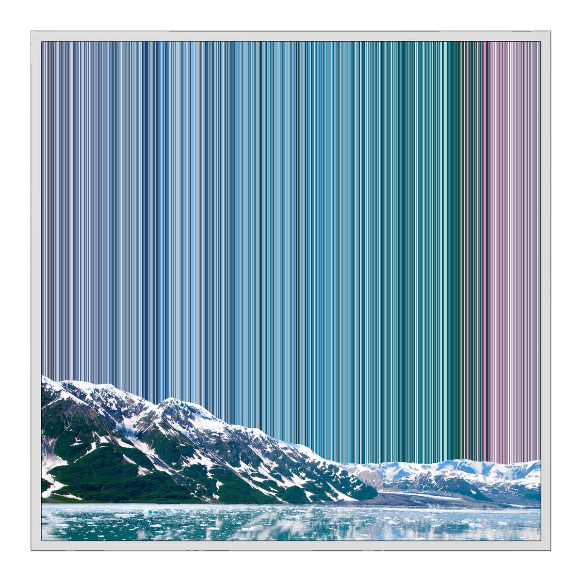 30×30" Framed Canvas - White Frame variant