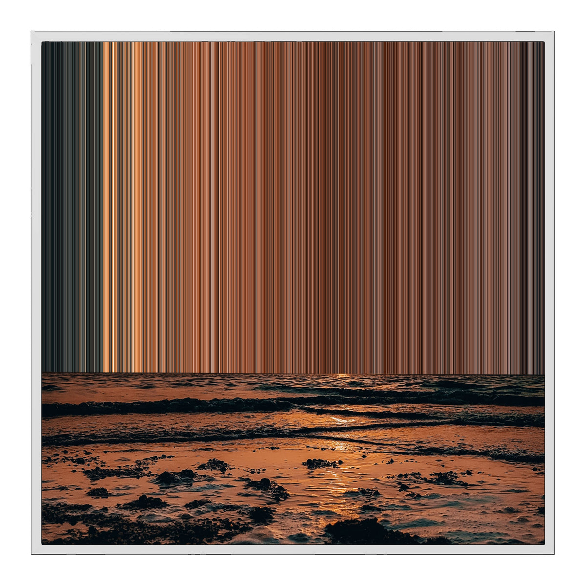 30×30" Framed Canvas - White Frame variant