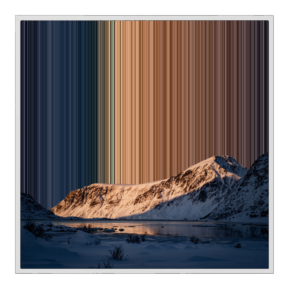 Ingelijst canvas, 30×30", witte lijst