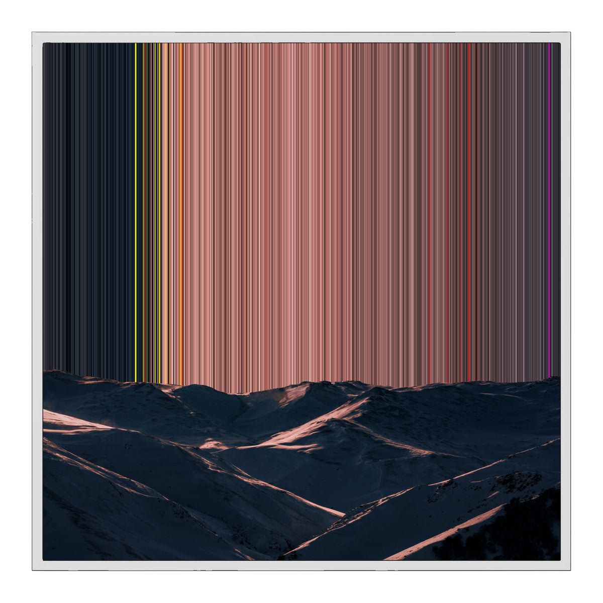 Ingelijst canvas, 30×30", witte lijst