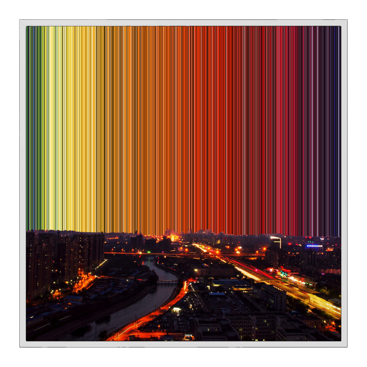 30×30" Framed Canvas - White Frame variant