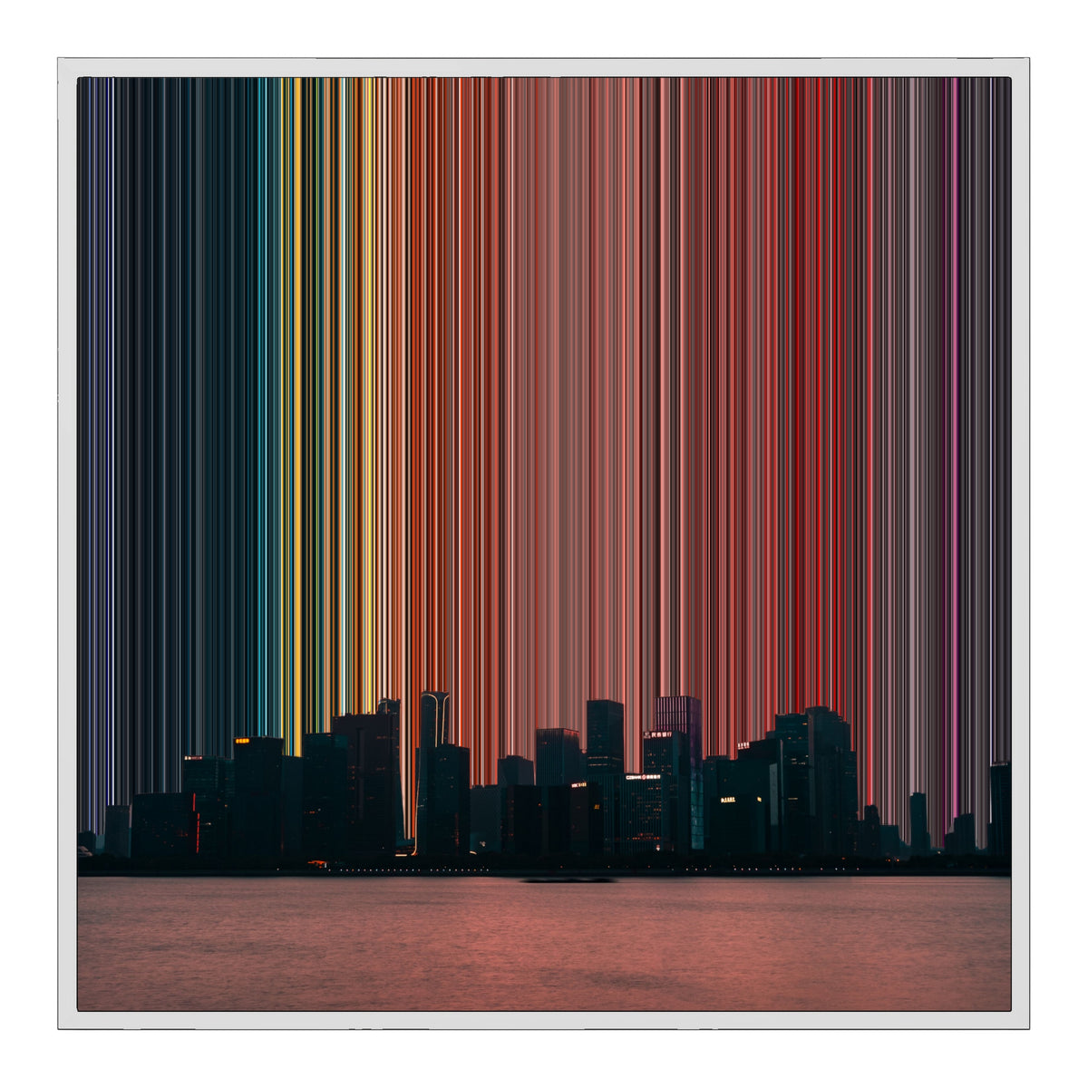 Gerahmtes Leinwandbild im Format 30×30", weißer Rahmen