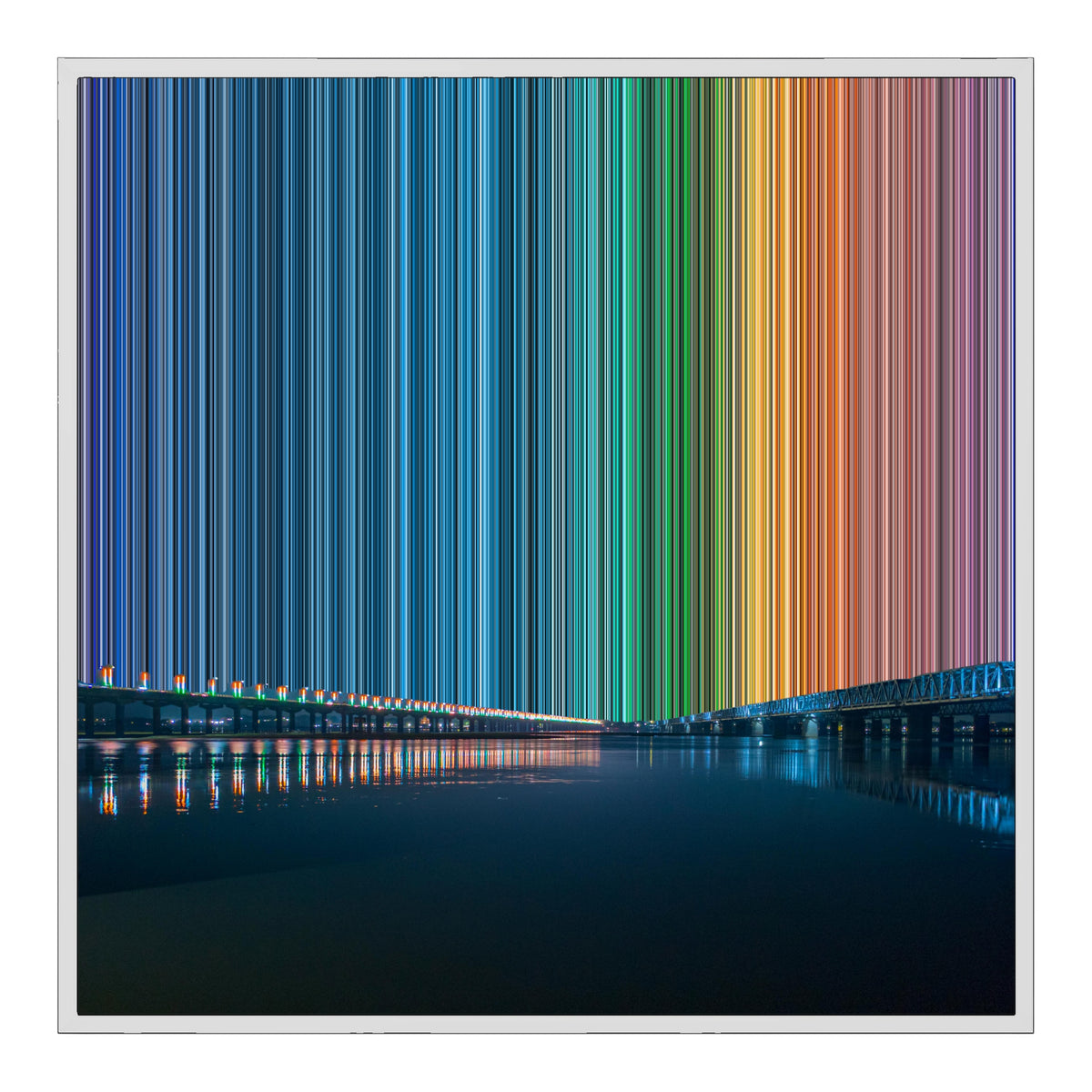 Lienzo con marco clásico, 30×30", marco blanco