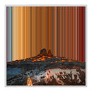 Inramad canvastavla, 30×30", vit ram
