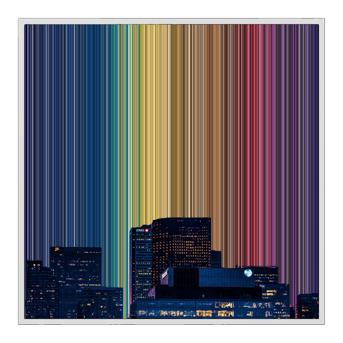 30×30" Framed Canvas - White Frame variant