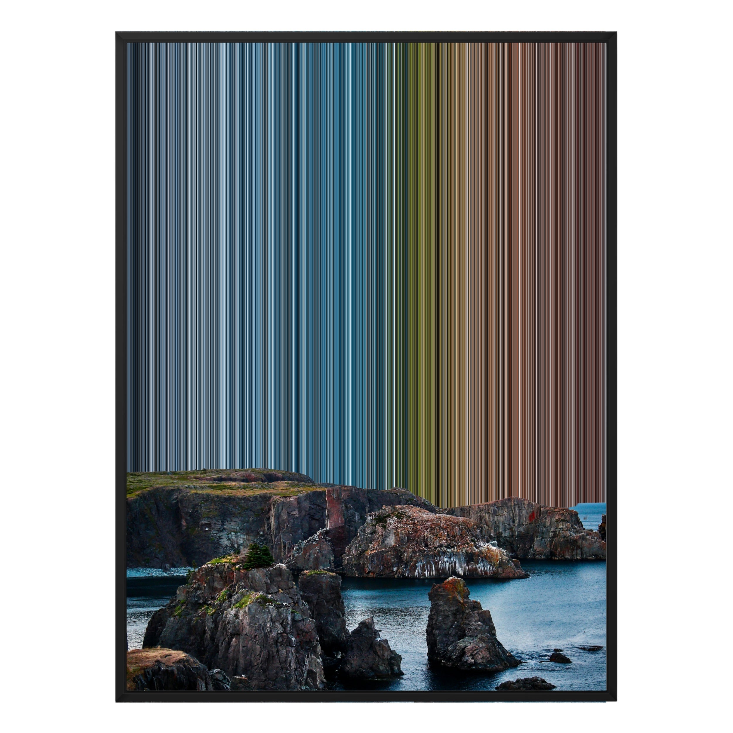 30×38" Framed Canvas - Black Frame variant