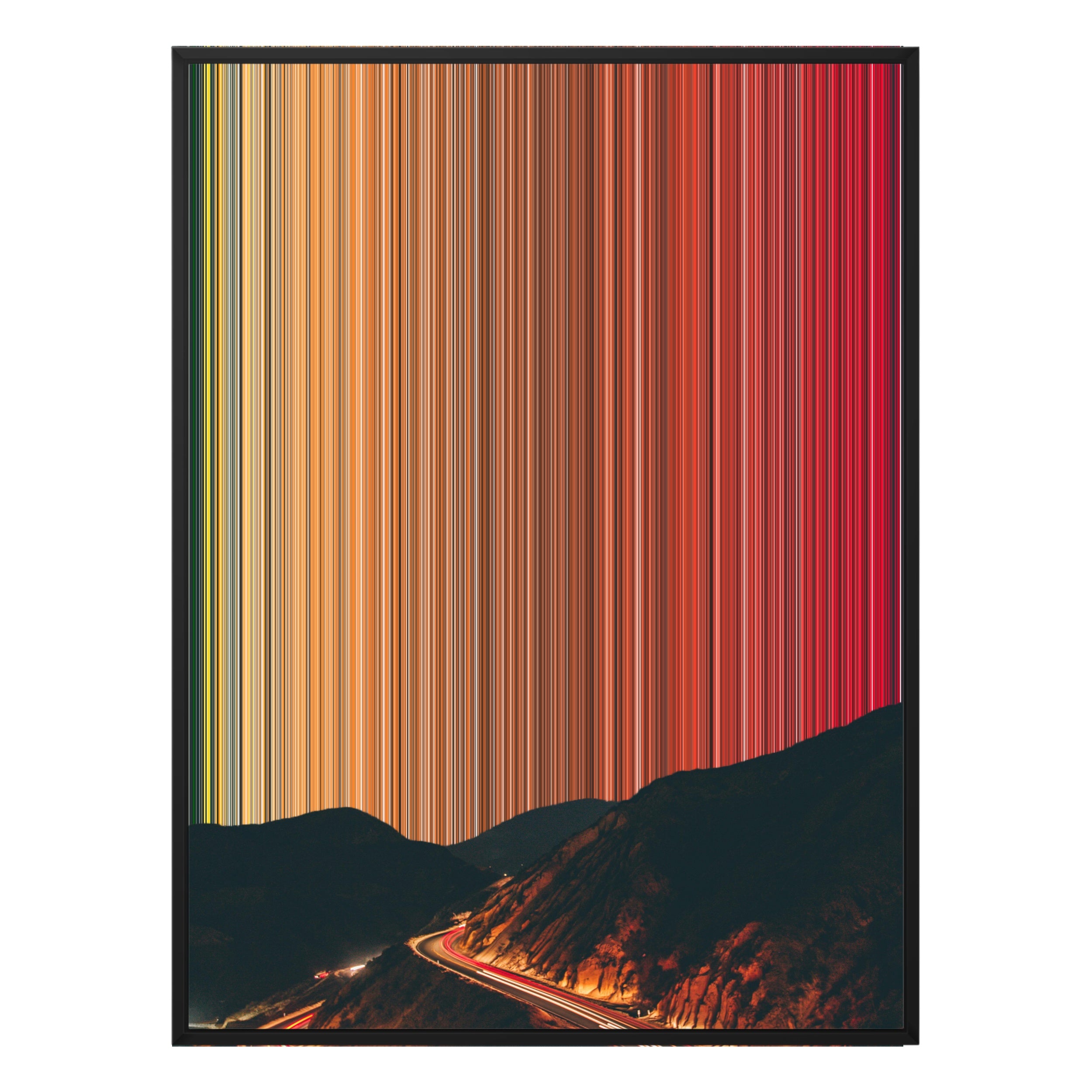 30×38" Framed Canvas - Black Frame variant