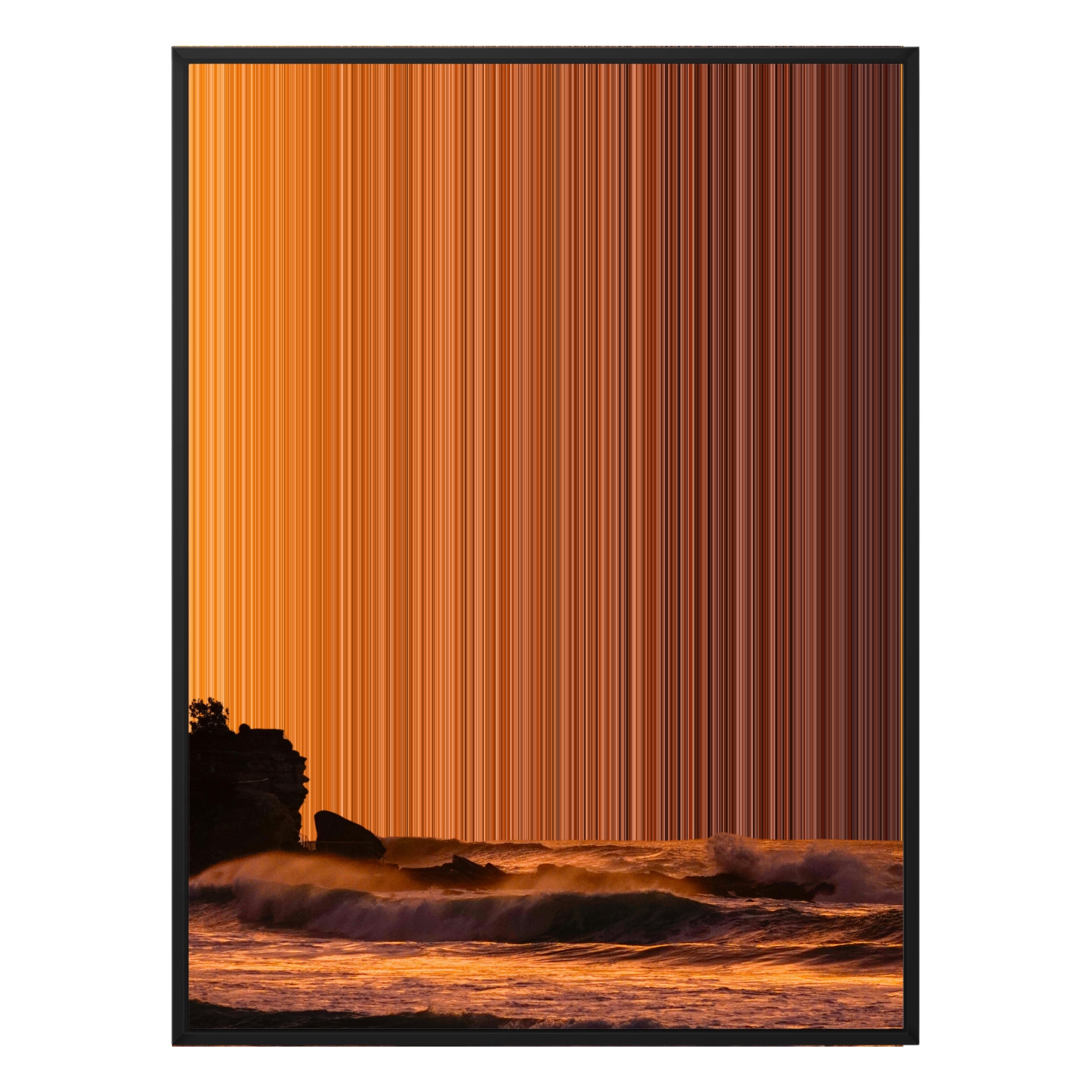 30×38" Framed Canvas - Black Frame variant