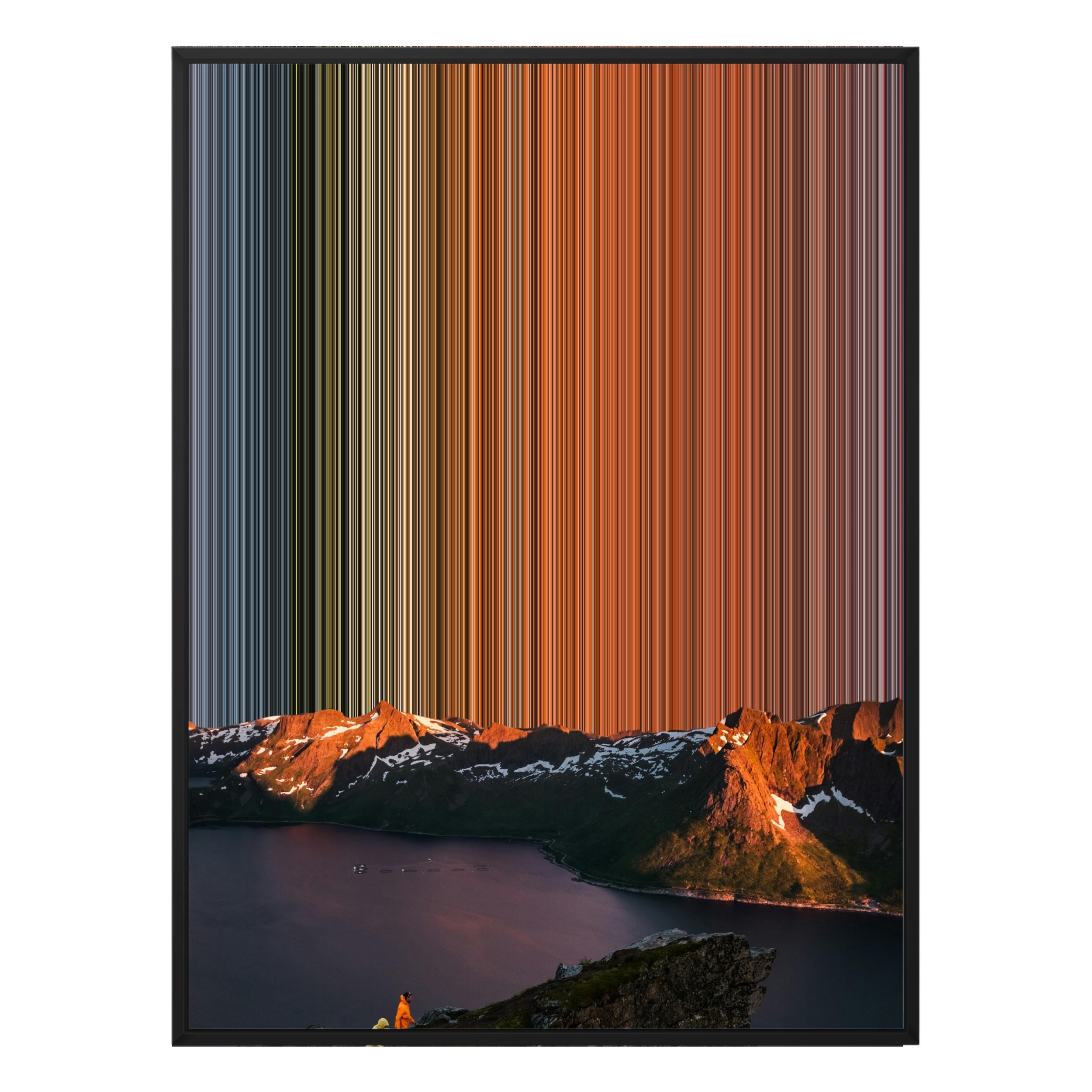 30×38" Framed Canvas - Black Frame variant