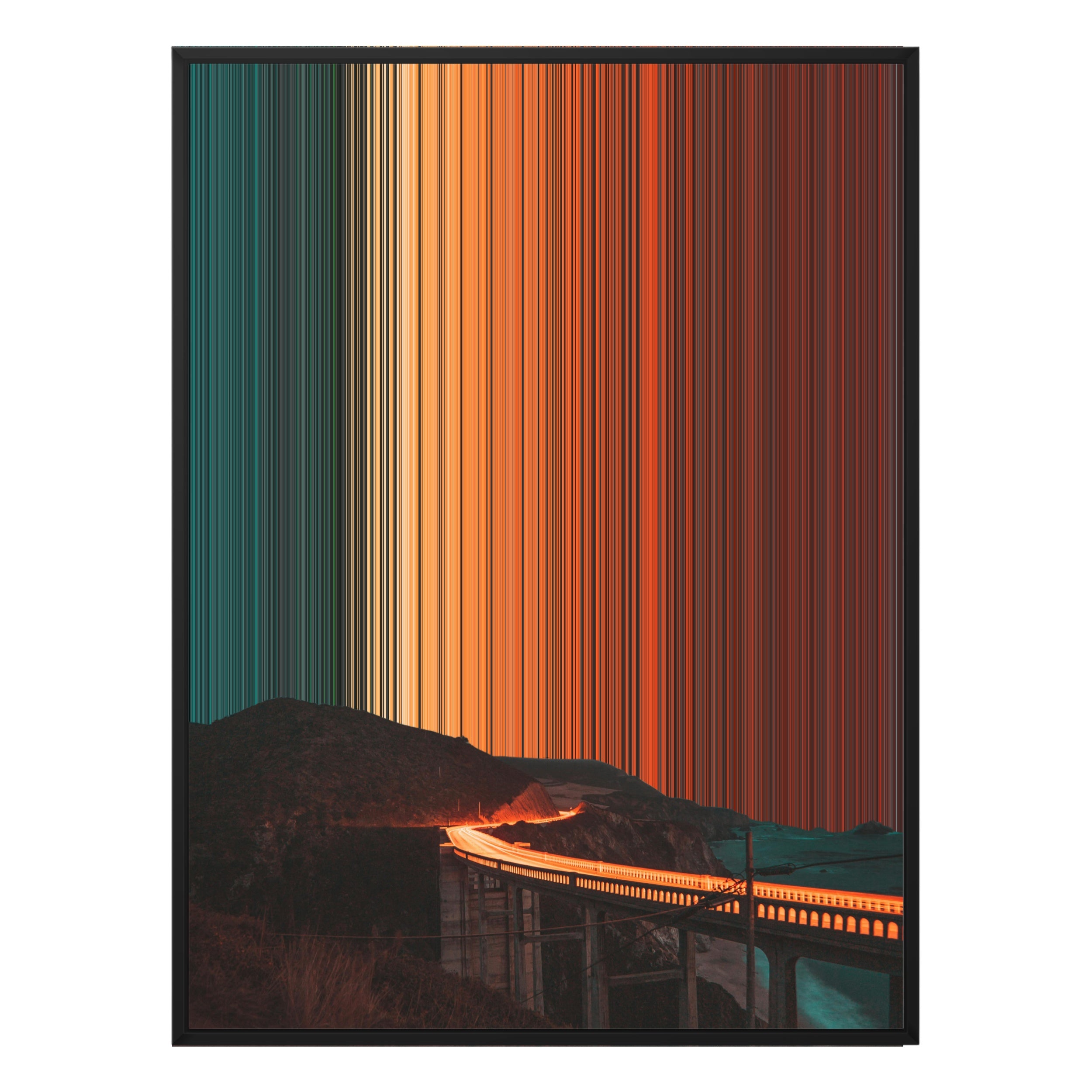 30×38" Framed Canvas - Black Frame variant