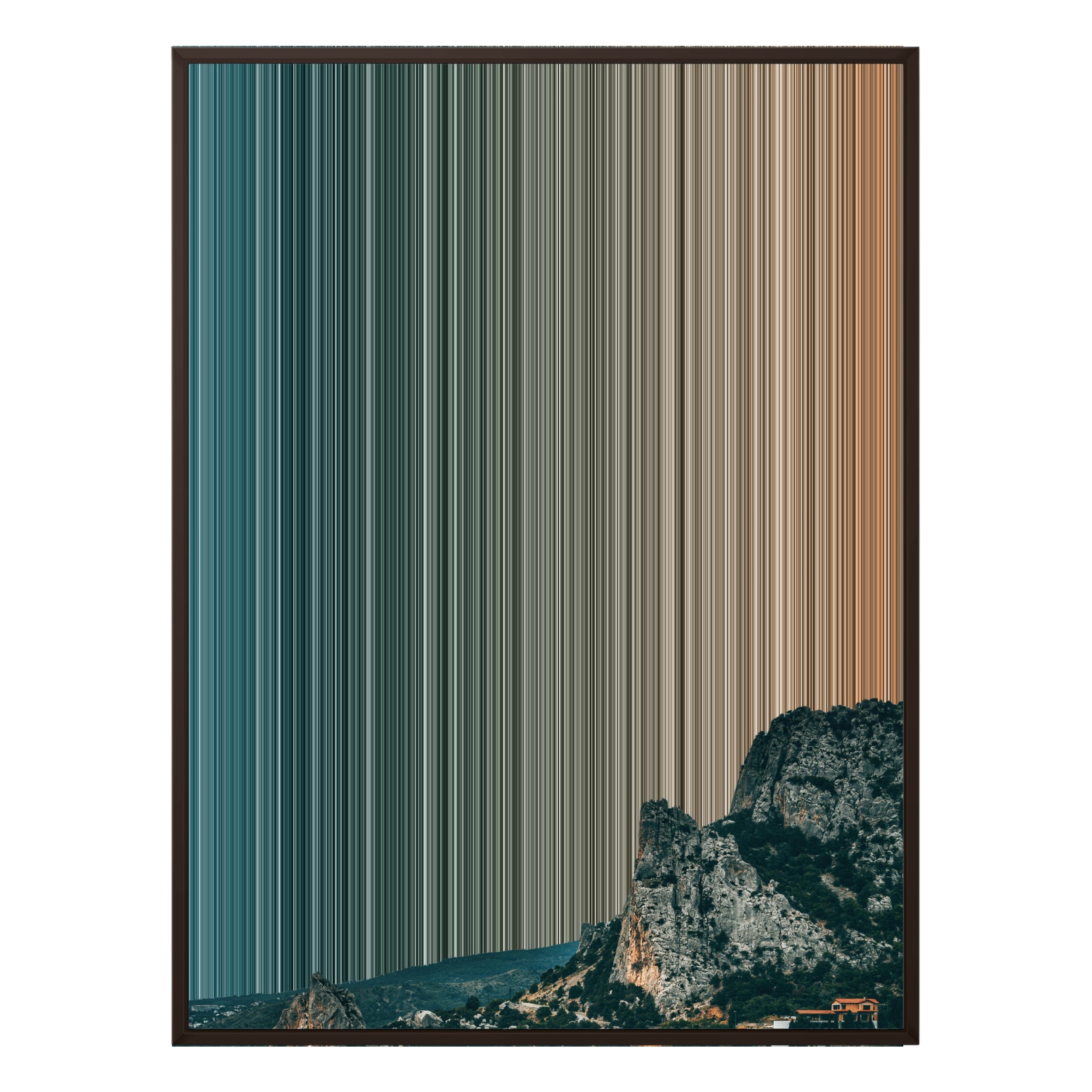 30×38" Framed Canvas - Brown Frame variant