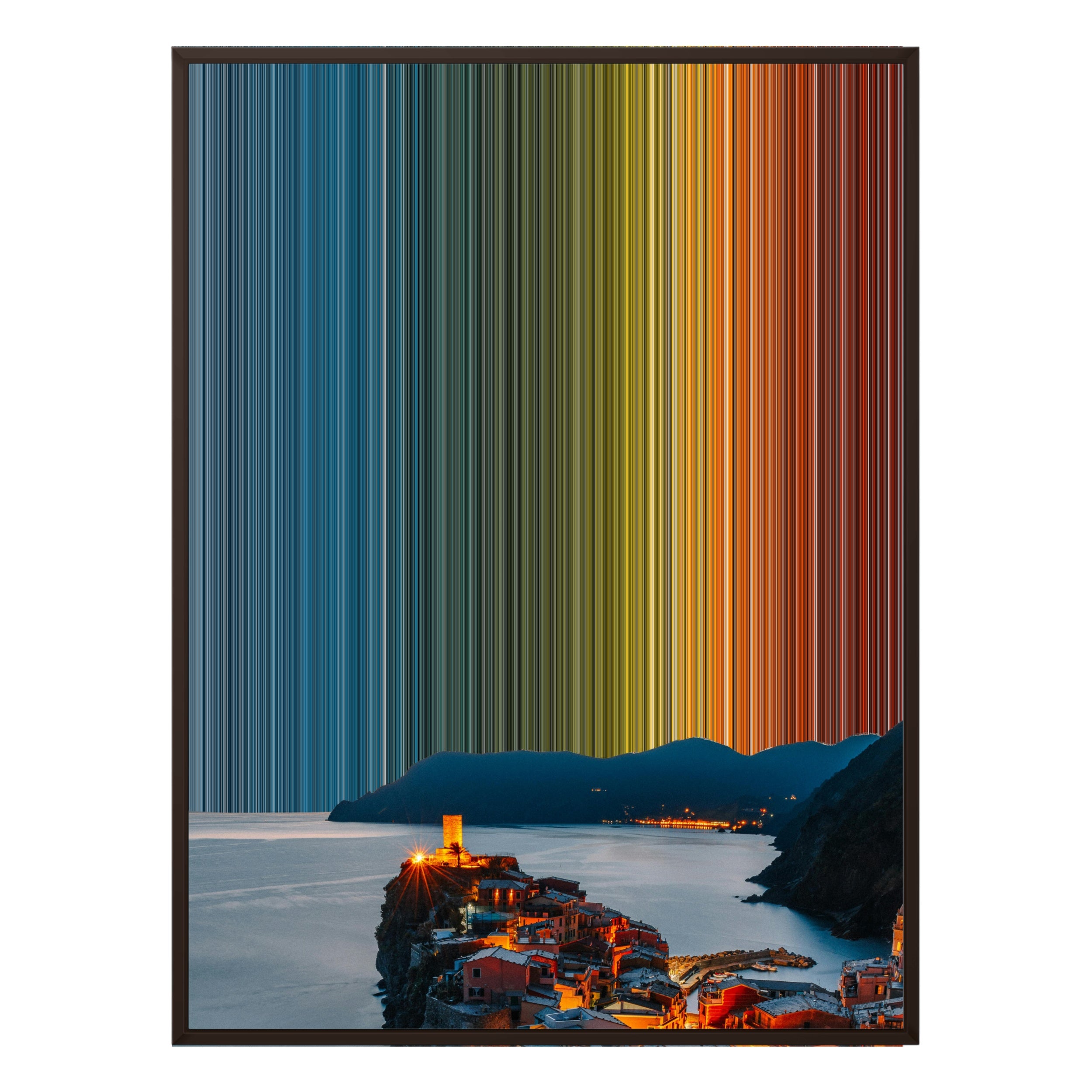 30×38" Framed Canvas - Brown Frame variant