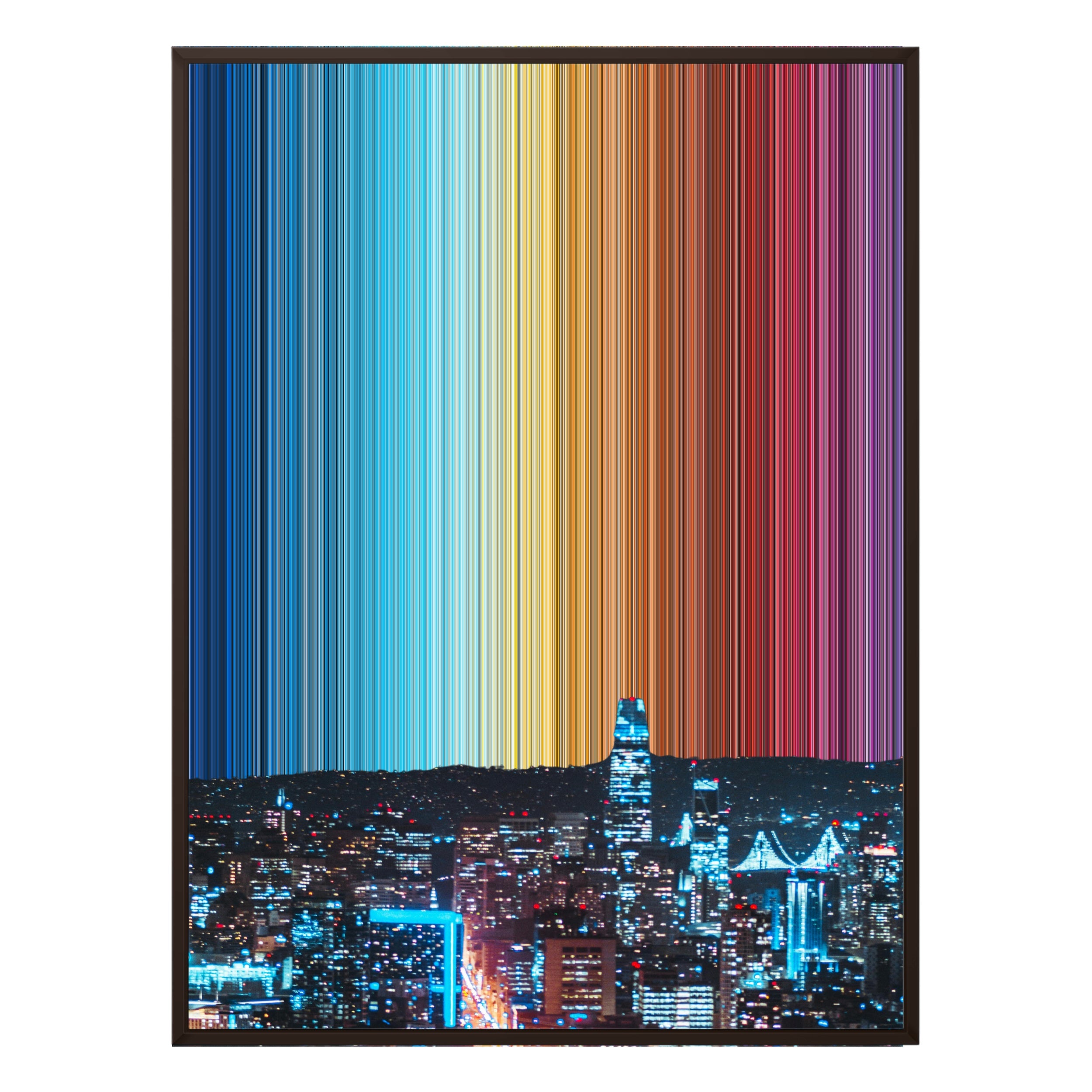 30×38" Framed Canvas - Brown Frame variant