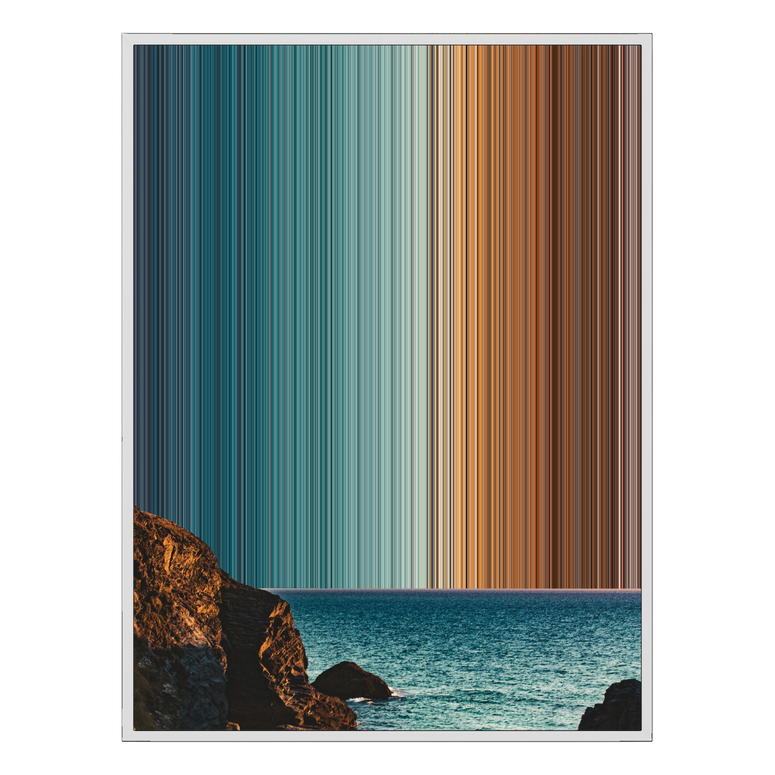 30×38" Framed Canvas - White Frame variant