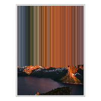 30×38" Framed Canvas - White Frame variant