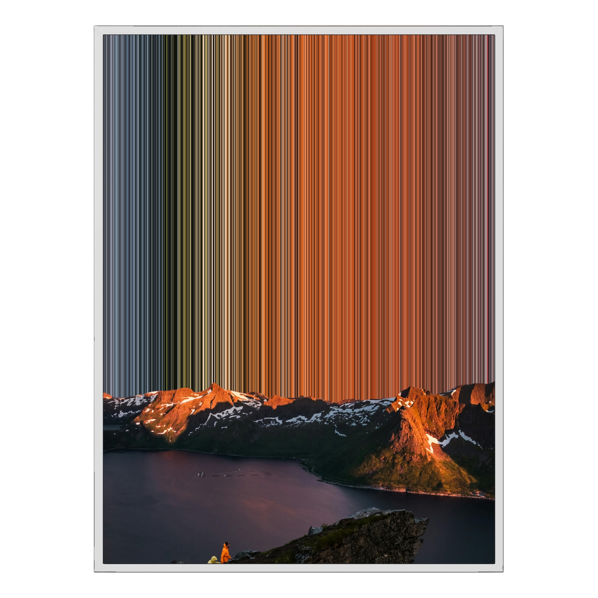 30×38" Framed Canvas - White Frame variant