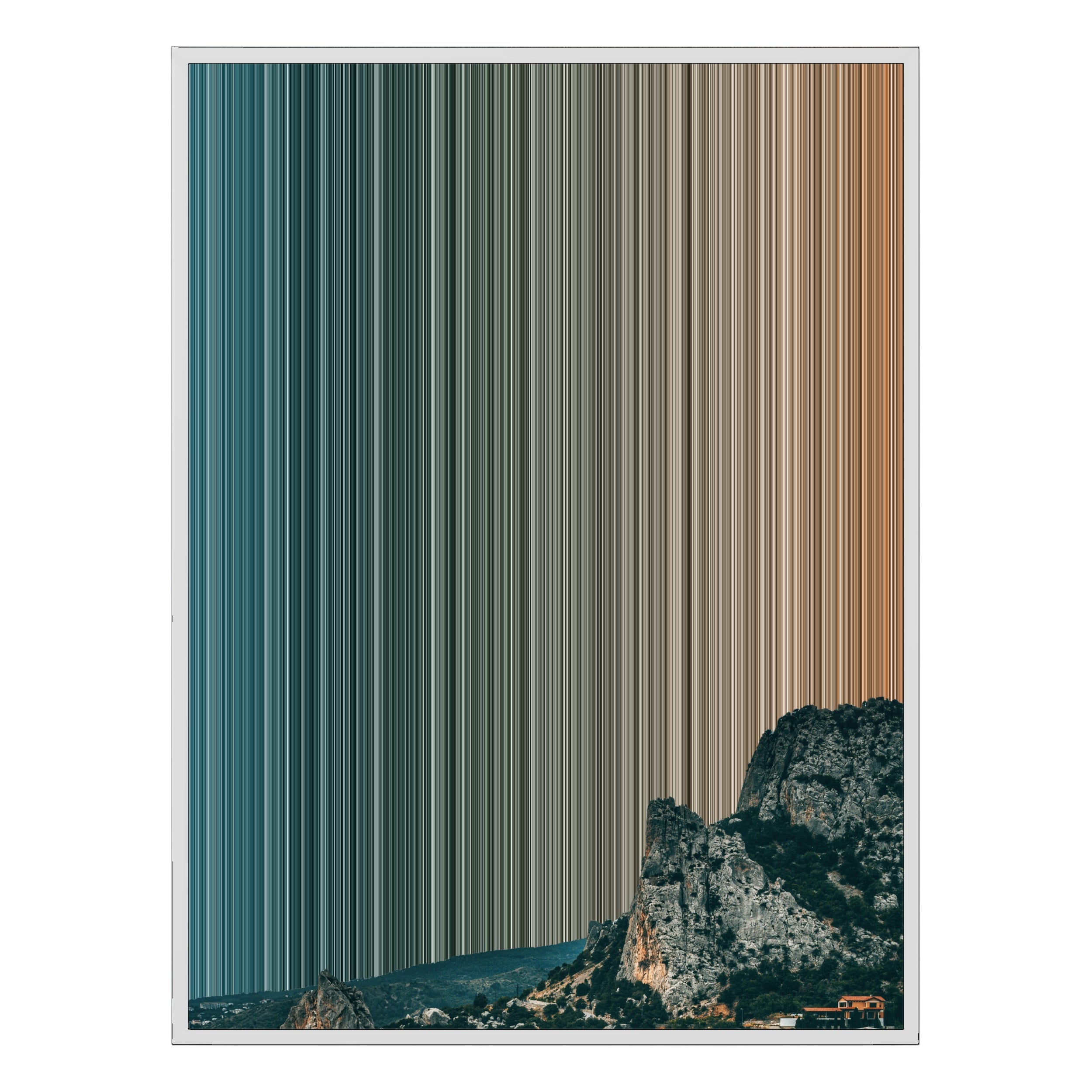 30×38" Framed Canvas - White Frame variant