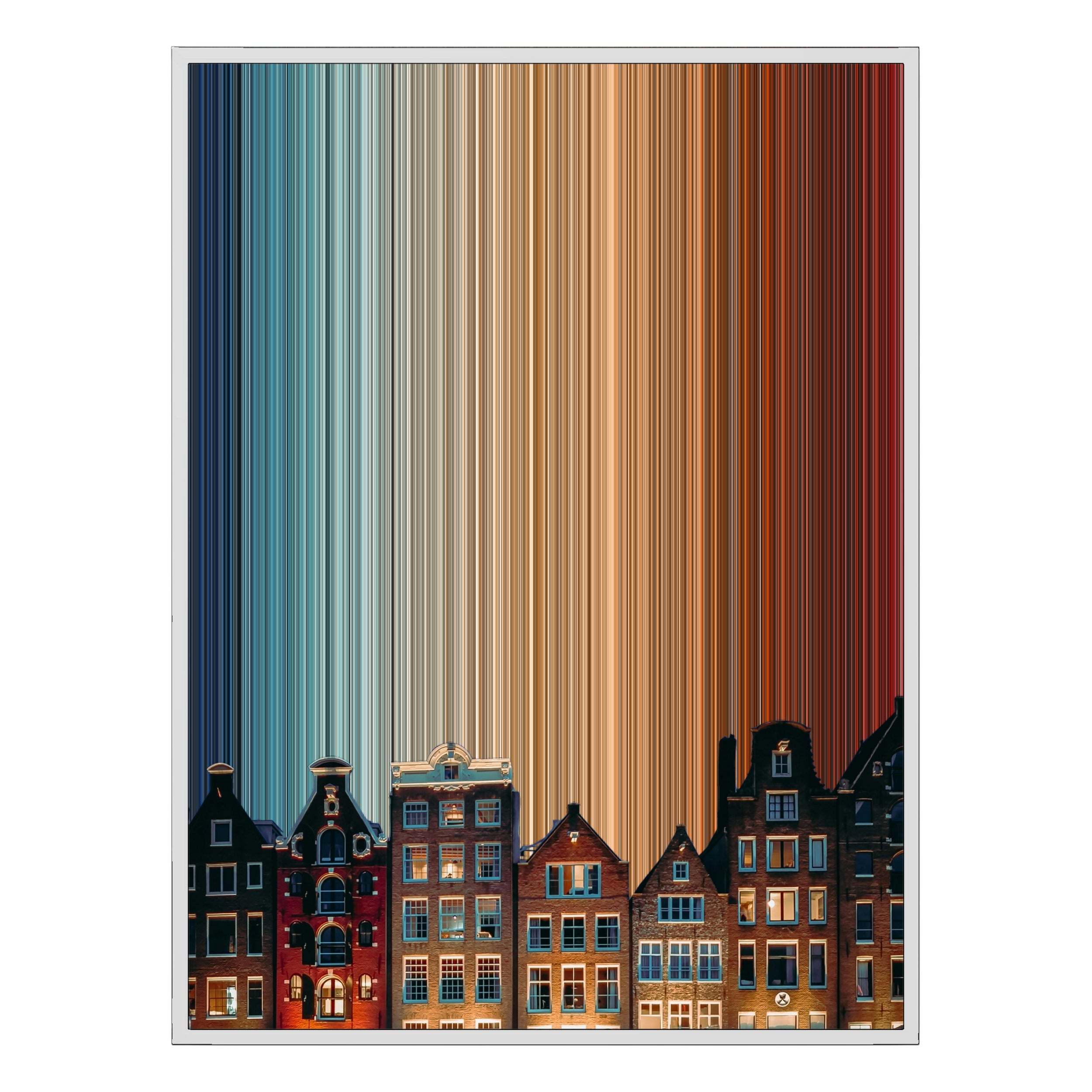 30×38" Framed Canvas - White Frame variant