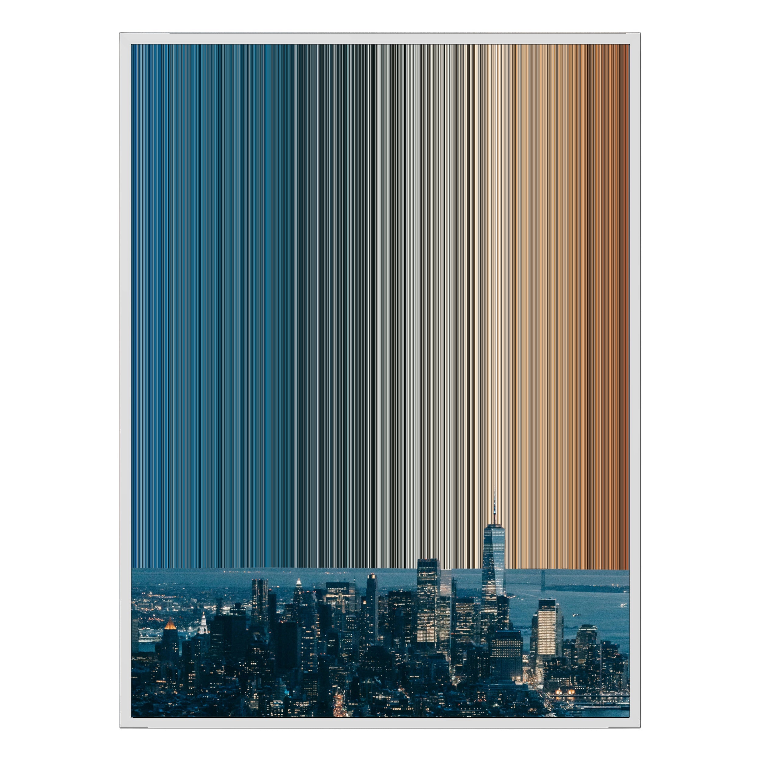 30×38" Framed Canvas - White Frame variant