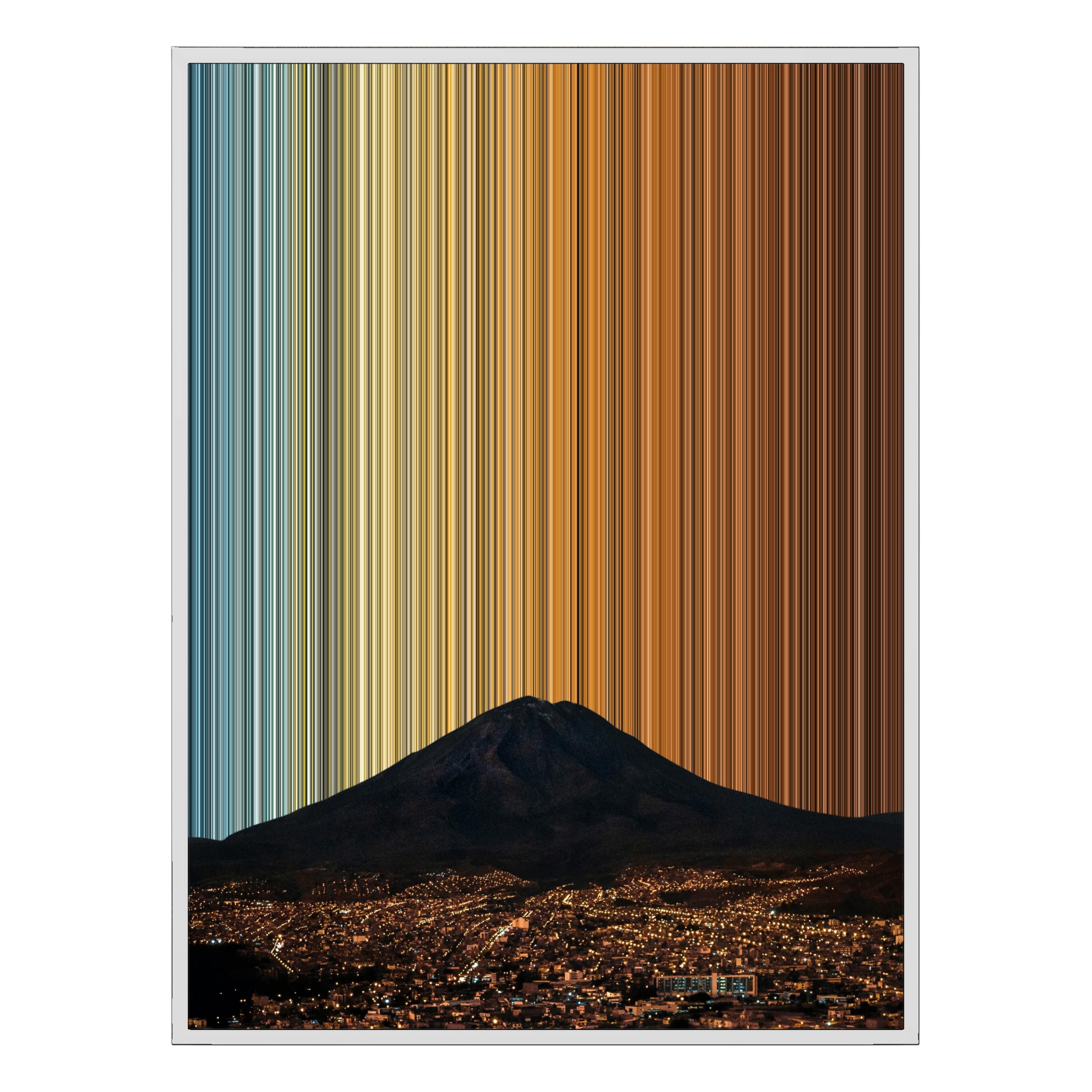 30×38" Framed Canvas - White Frame variant